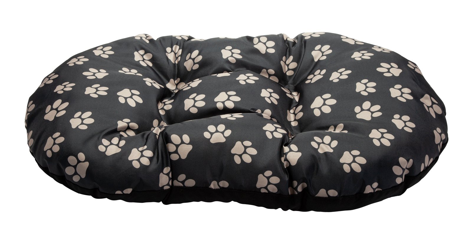 Paw Print Fleece Oval Cushion - Large