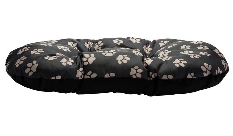 Buy Paw Print Fleece Oval Cushion Large Dog beds Argos