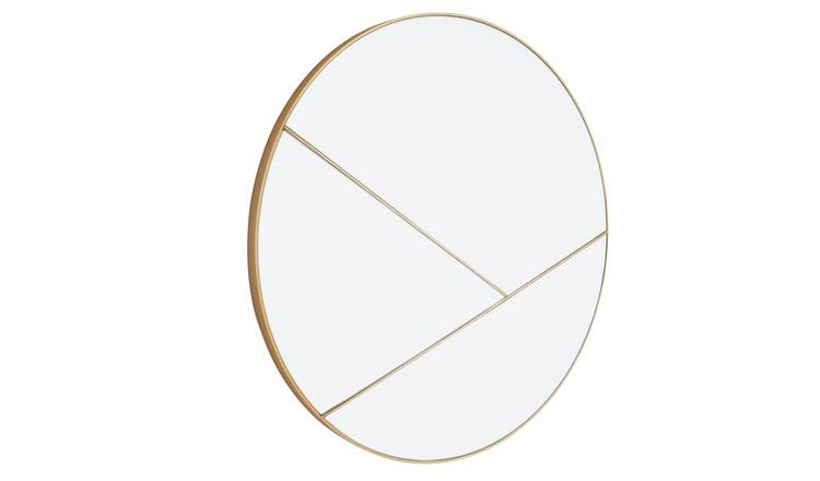 Habitat Kade Gold Round Sectional Mirror