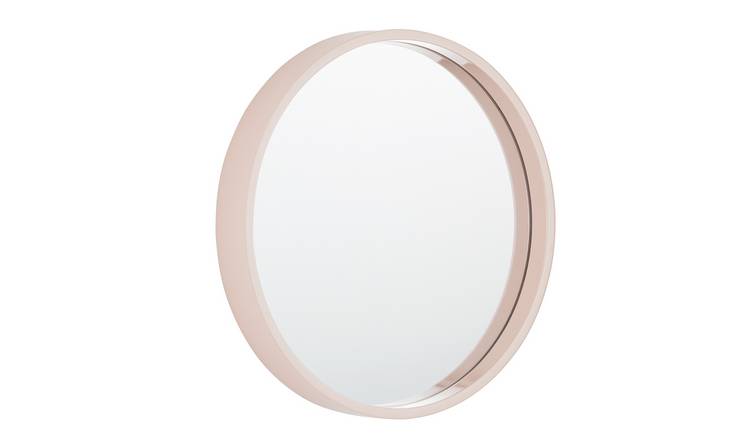 Habitat Aimee Pink High Gloss Round Wall Mirror