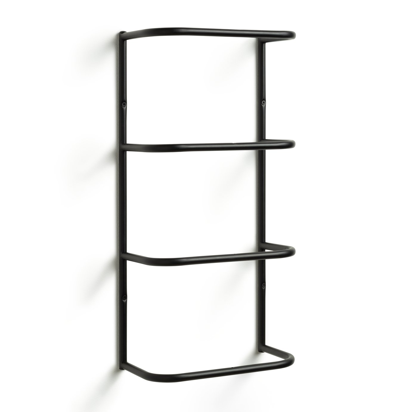 Habitat Wall Mountable Towel Holder - Matt Black