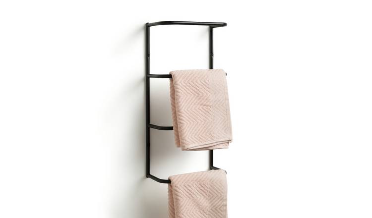 Argos black best sale towel rail