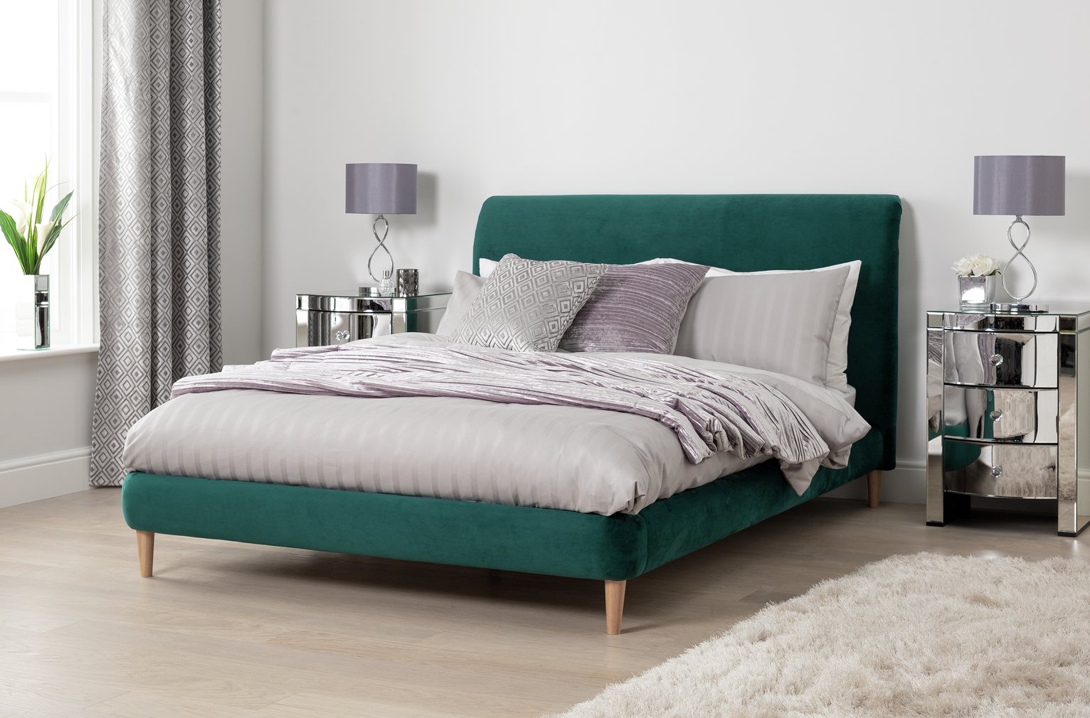 Argos Home Macaroon Velvet Kingsize Bed Frame Review