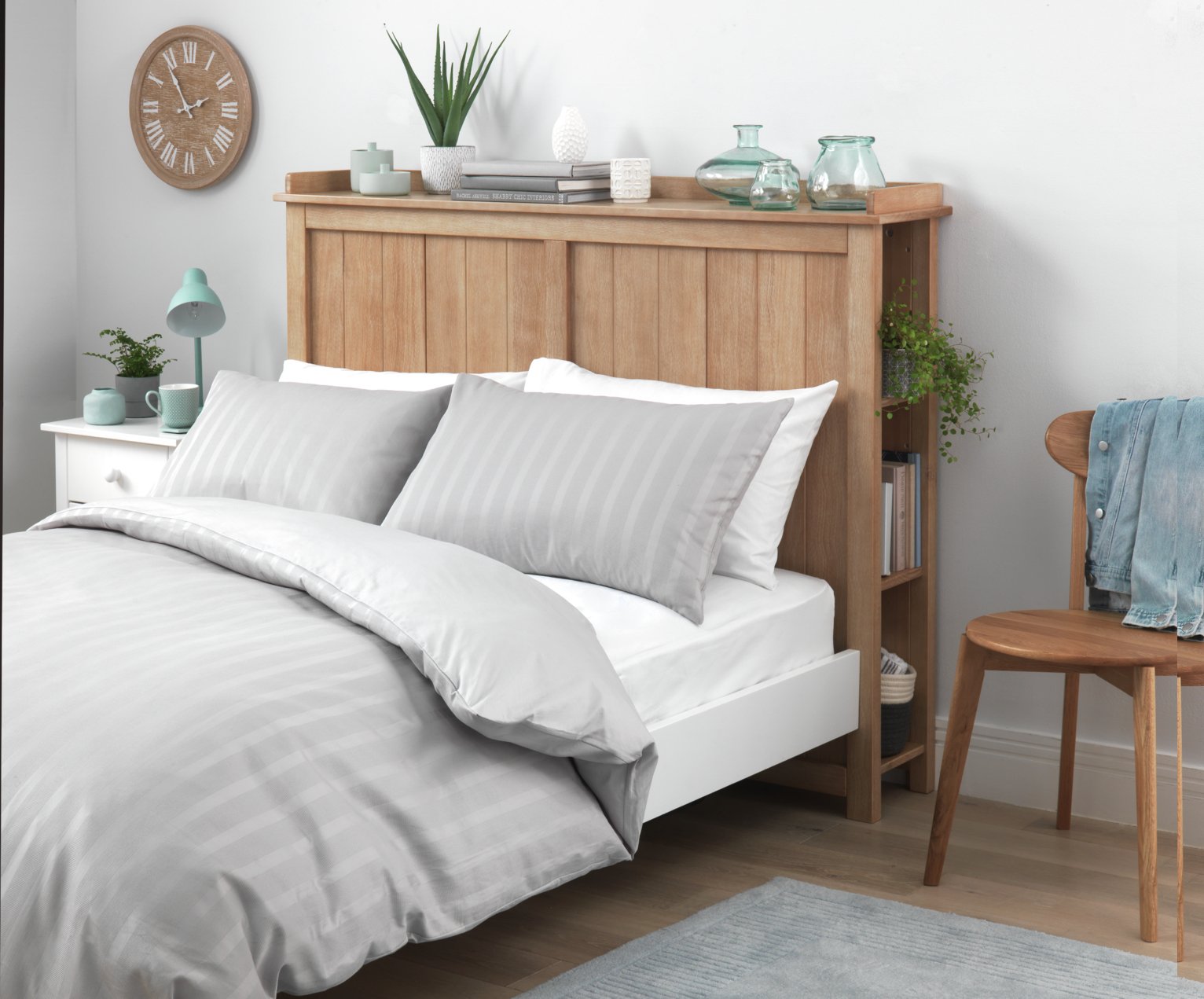 Argos double store pine headboard