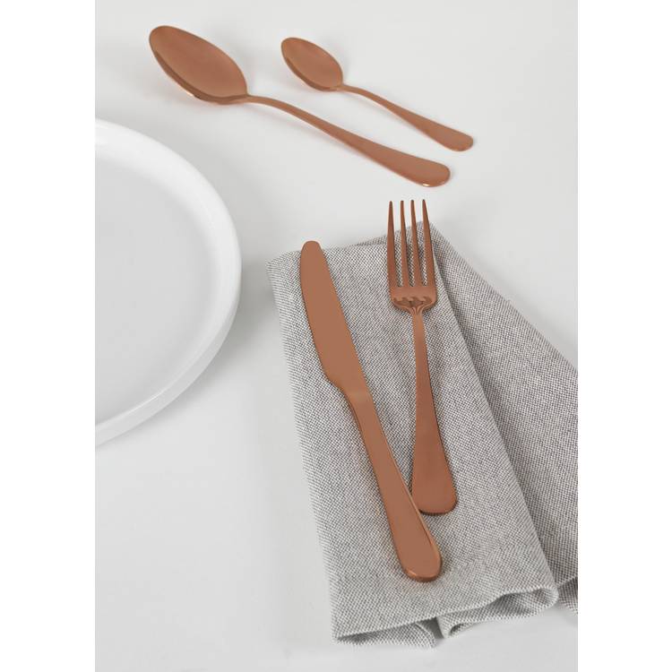 Argos Home 16 Piece Copper Cutlery Set 0