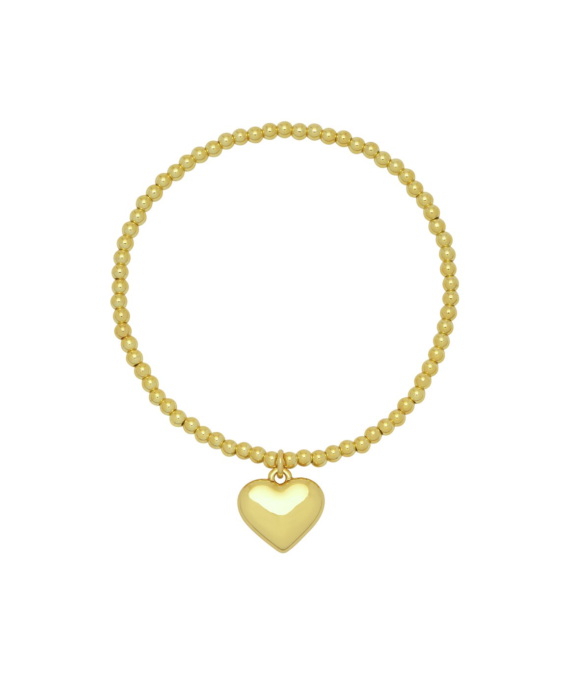 Amelia Grace Heart Pendant Charm Elastic Bracelet