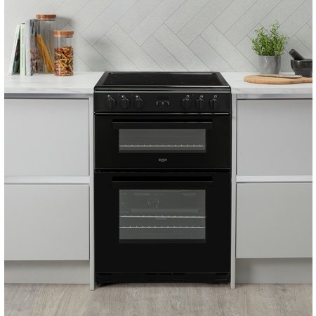 Bush BDBL60ELBX 60cm Double Oven Electric Cooker - Black
