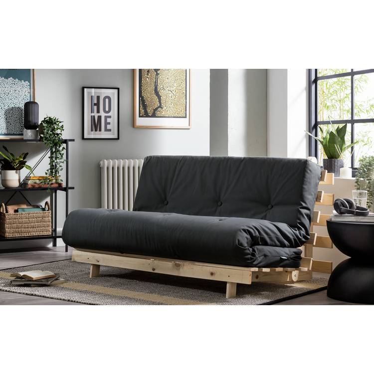 Kyoto Tosa 2 Seater Futon Sofa Bed - Grey 0