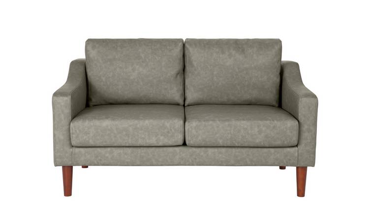 Buy Argos Home Brixton 2 Seater Faux Leather Sofa Soft Grey Sofas Argos