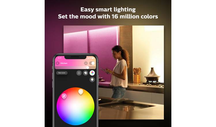 Buy Philips Hue Smart 2m LED Lightstrip Plus 1m Extension Kit