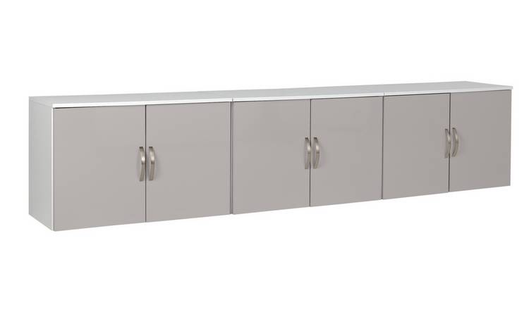 Buy Argos Home Cheval Gloss Overbed Cupboards Grey Fitted