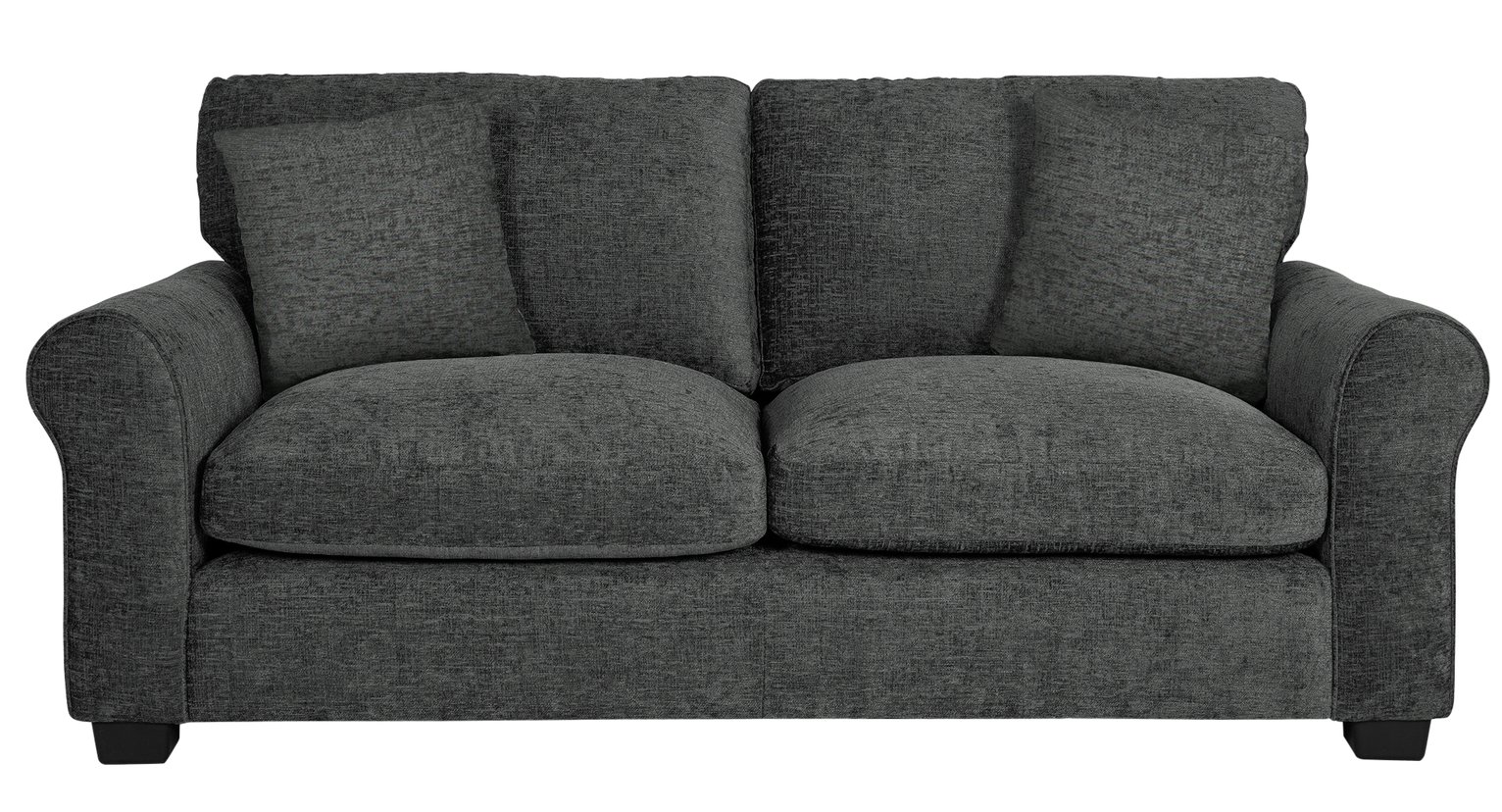 Argos Home Tammy 3 Seater Fabric Sofa - Charcoal