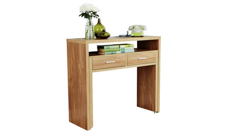 Buy Regis 2 Drawer Console Desk - Oak | Desks | Argos