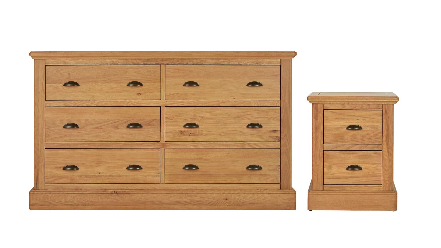 Argos Home Oakham Oak Bedside & 3+3 Drawer Chest Package review