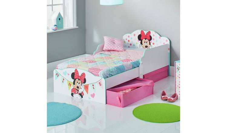 Disney Minnie Mouse Toddler Bed, Drawers & Kids Mattress