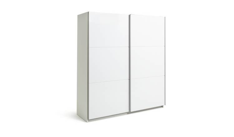 Buy Argos Home Holsted White Gloss Large Sliding Wardrobe Wardrobes Argos