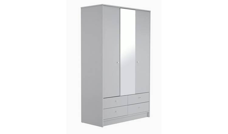 Argos 3 door store white wardrobe