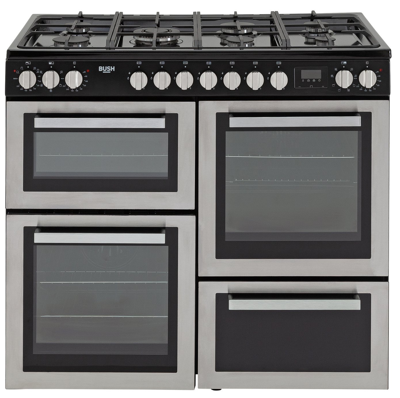 Bush BRC100DHPSS 100cm Dual Fuel Range Cooker - S/Steel