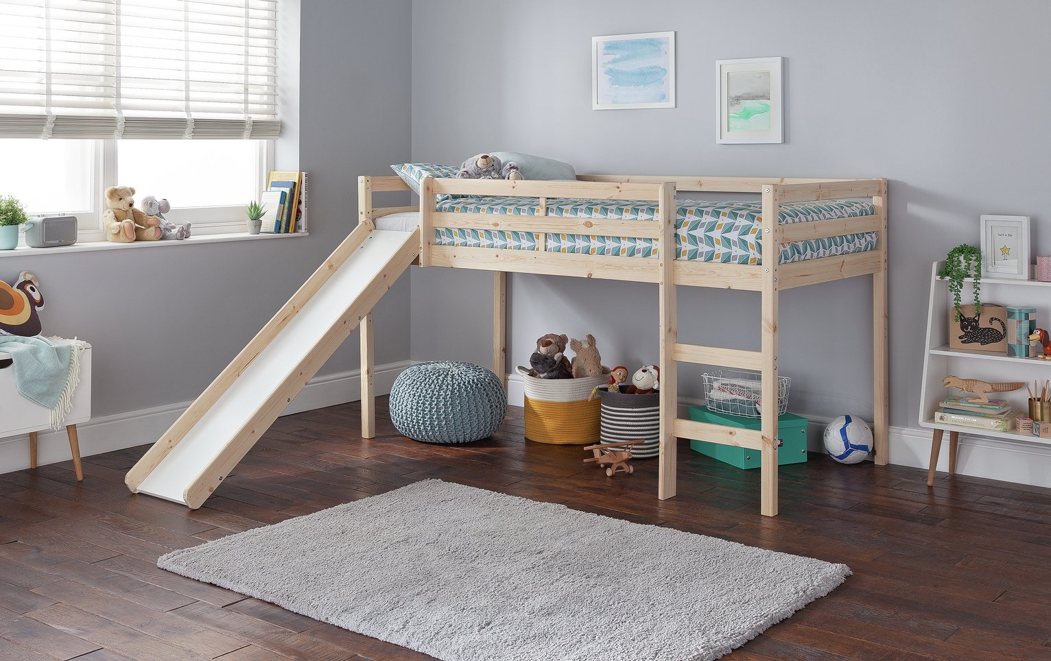 Argos Home Kaycie Mid Sleeper, Slide and Kids Mattress -Pine Review