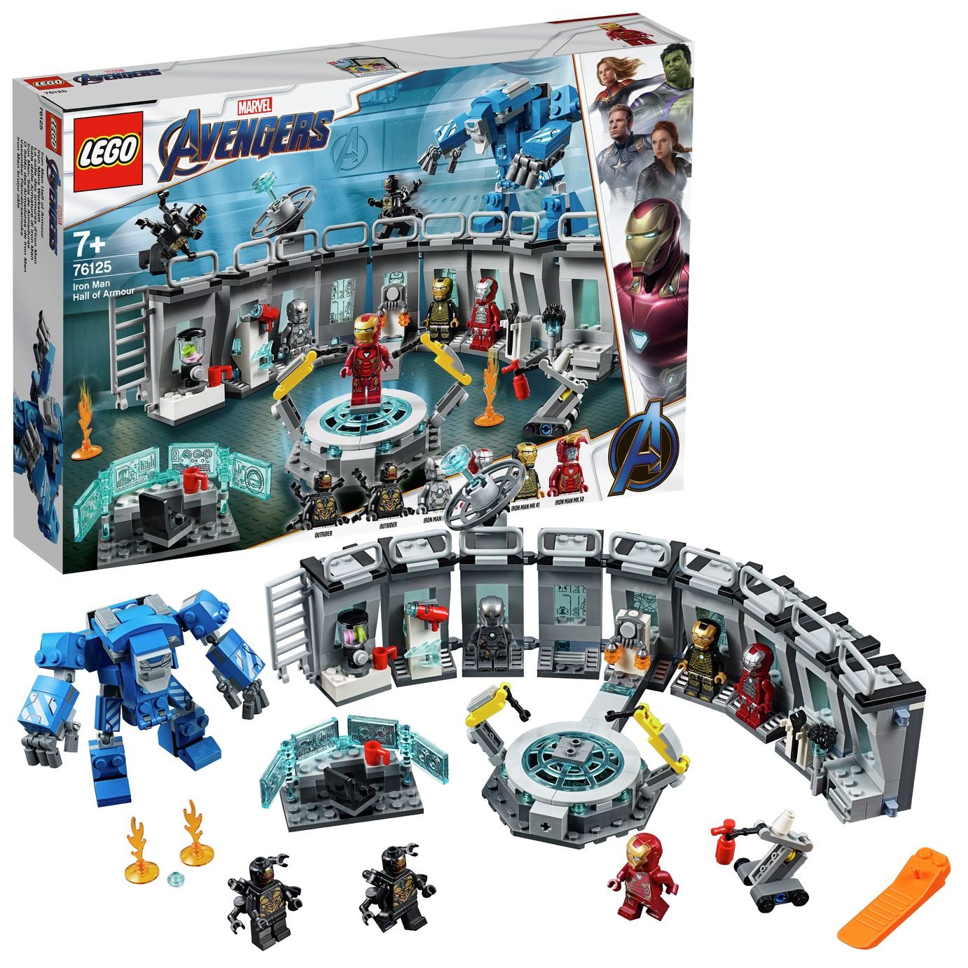 LEGO Marvel Avengers Iron Man Hall of Armor Lab Set - 76125