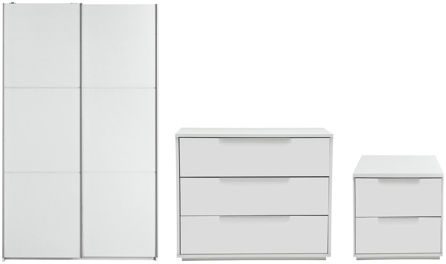 Argos Home Holsted 3 Piece Small Sliding Wardrobe Set -White