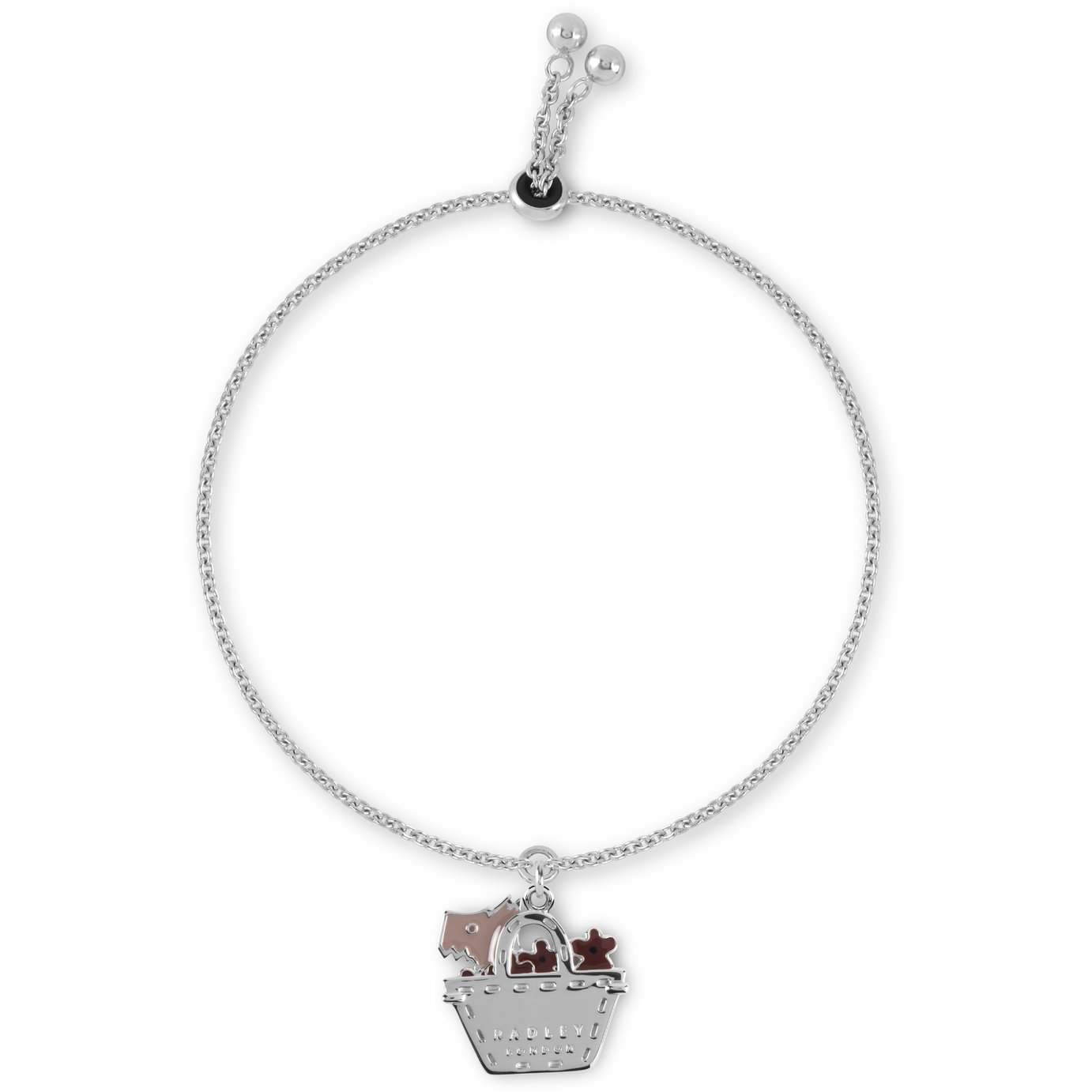 Radley Sterling Silver Dog in Basket Bracelet