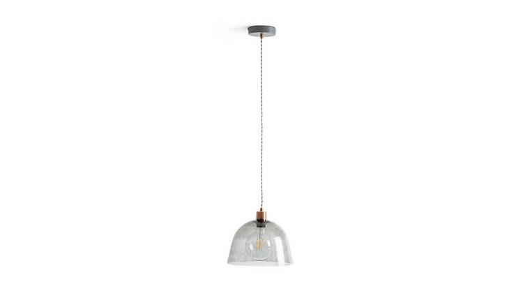 Buy Argos Home Highland Lodge Glass Pendant Light Grey