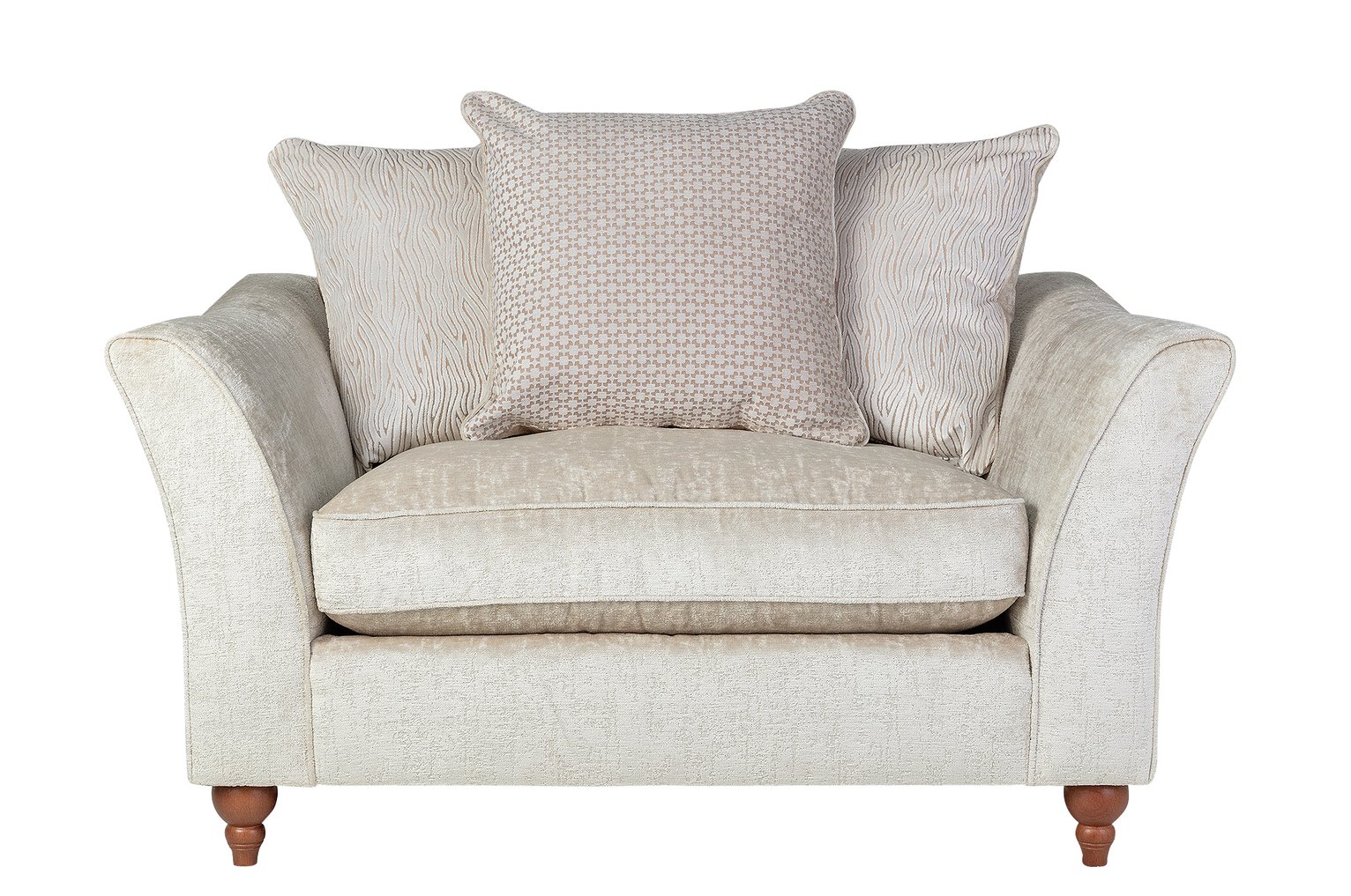 Argos Home Buxton Fabric Cuddle Chair - Cream