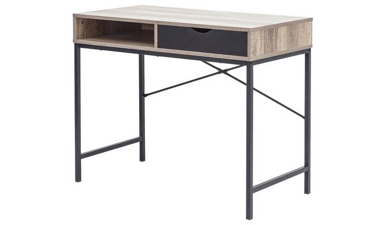 Telford 1 Drawer Desk - Dark Oak