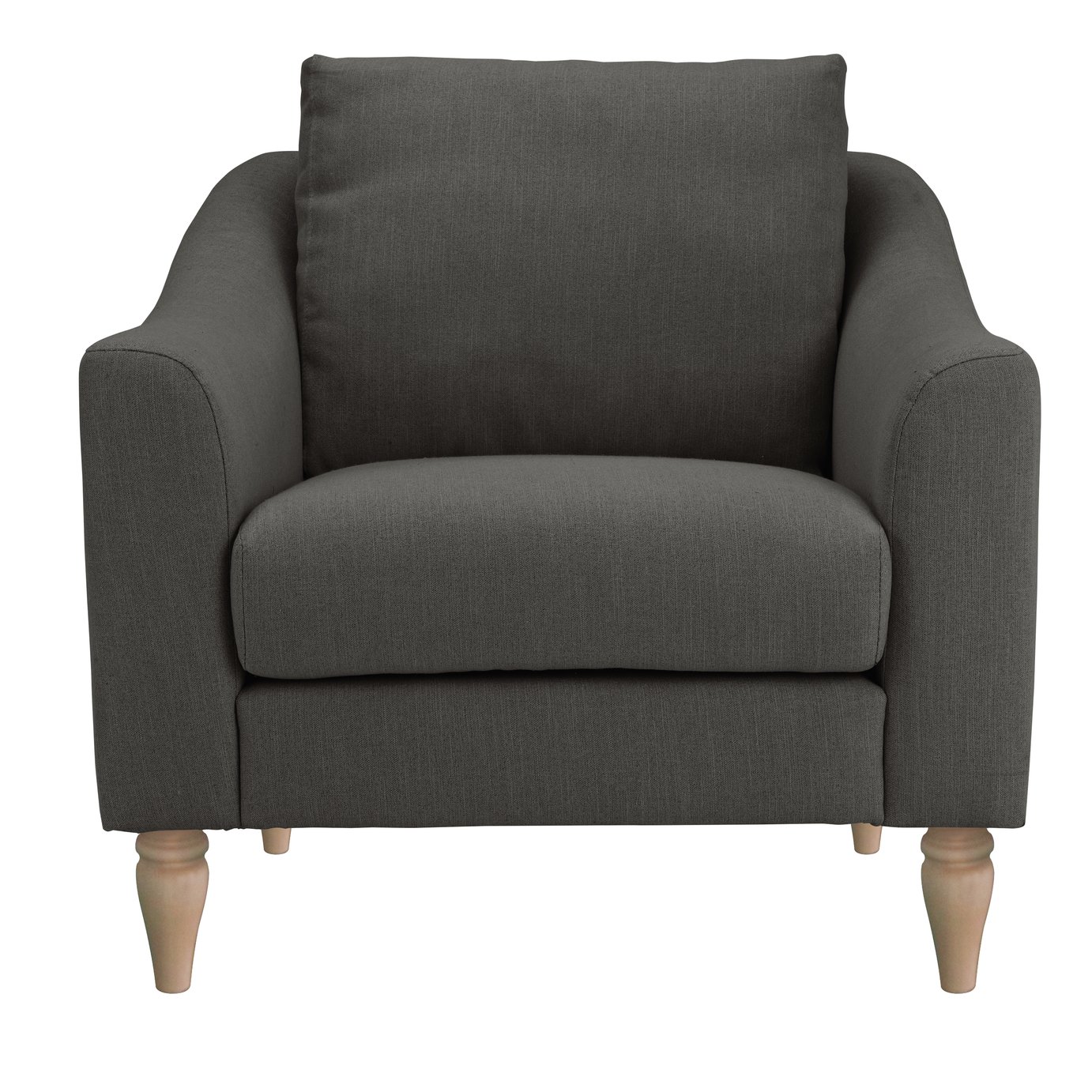 Argos Home Cameron Fabric Cuddle Chair - Charcoal