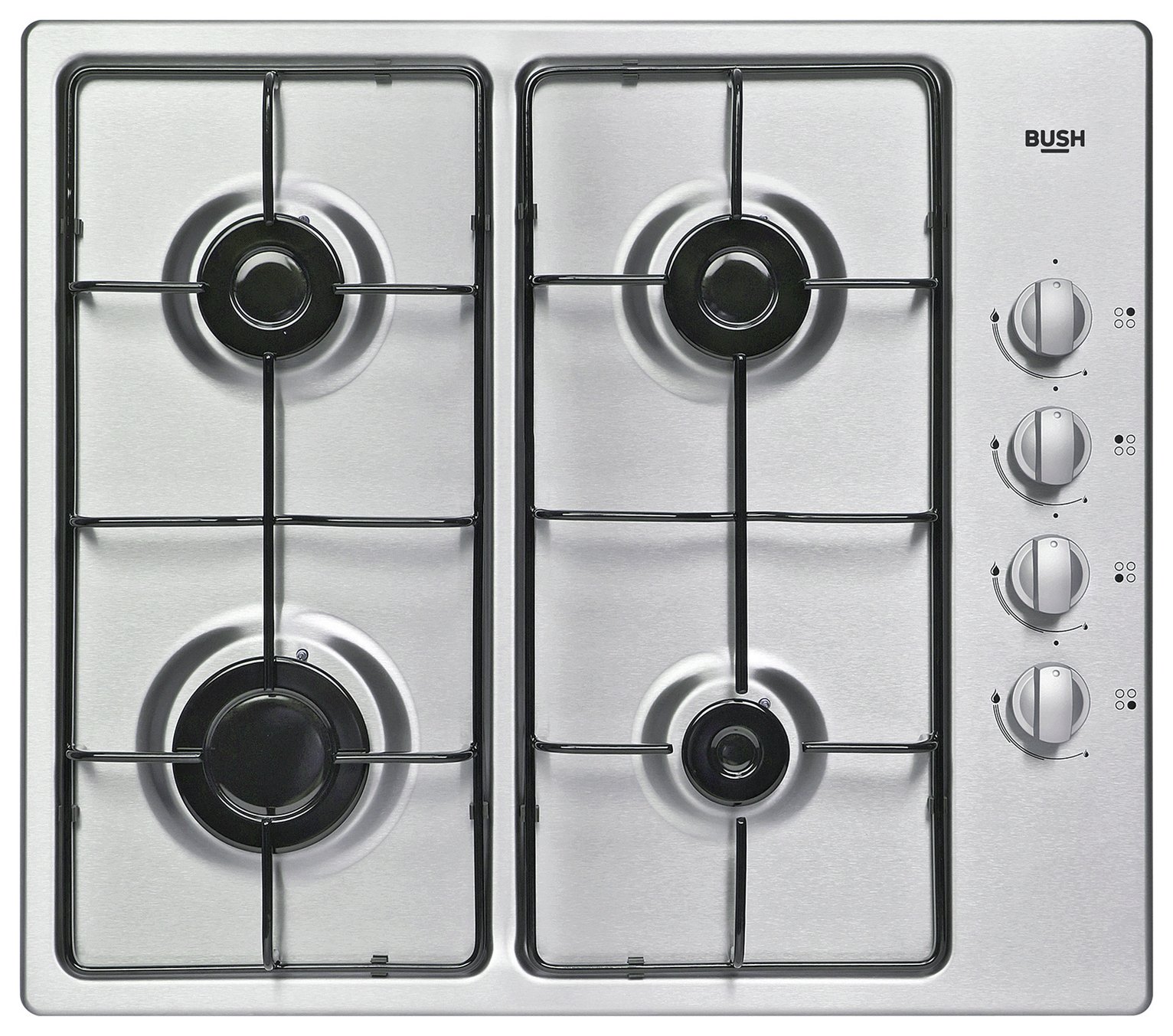 Bush DHG60GNSS Gas Hob - Stainless Steel