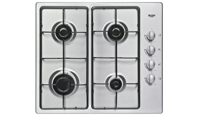 Bush DHG60GNSS Gas Hob - Stainless Steel