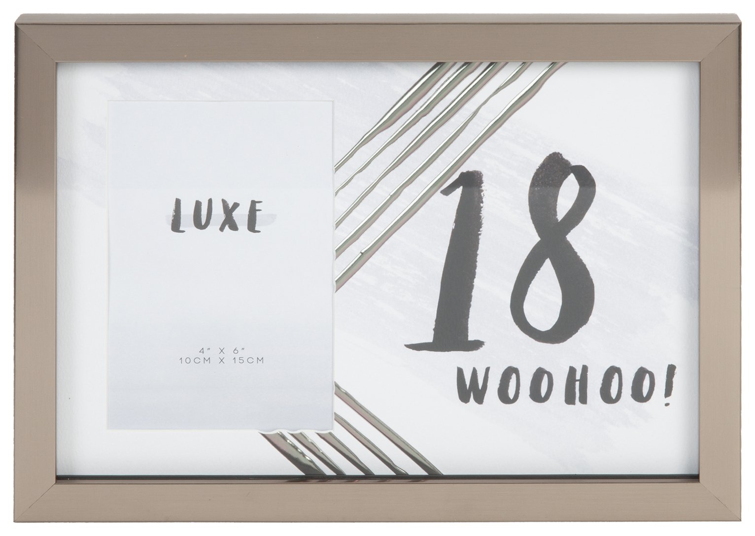Hotchpotch Luxe 18th Birthday Photo Frame - Grey