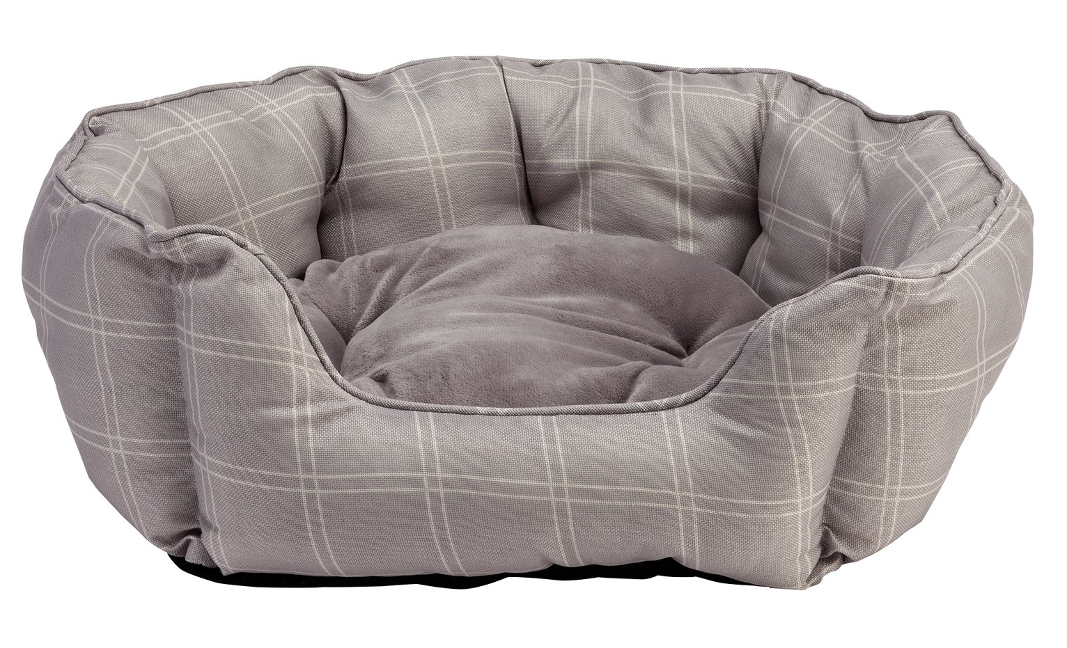 Country Check Oval Pet Bed - Large