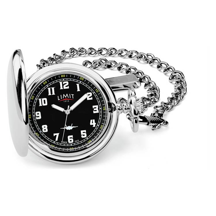 Limit Men's Silver and Black Pocket Watch 0