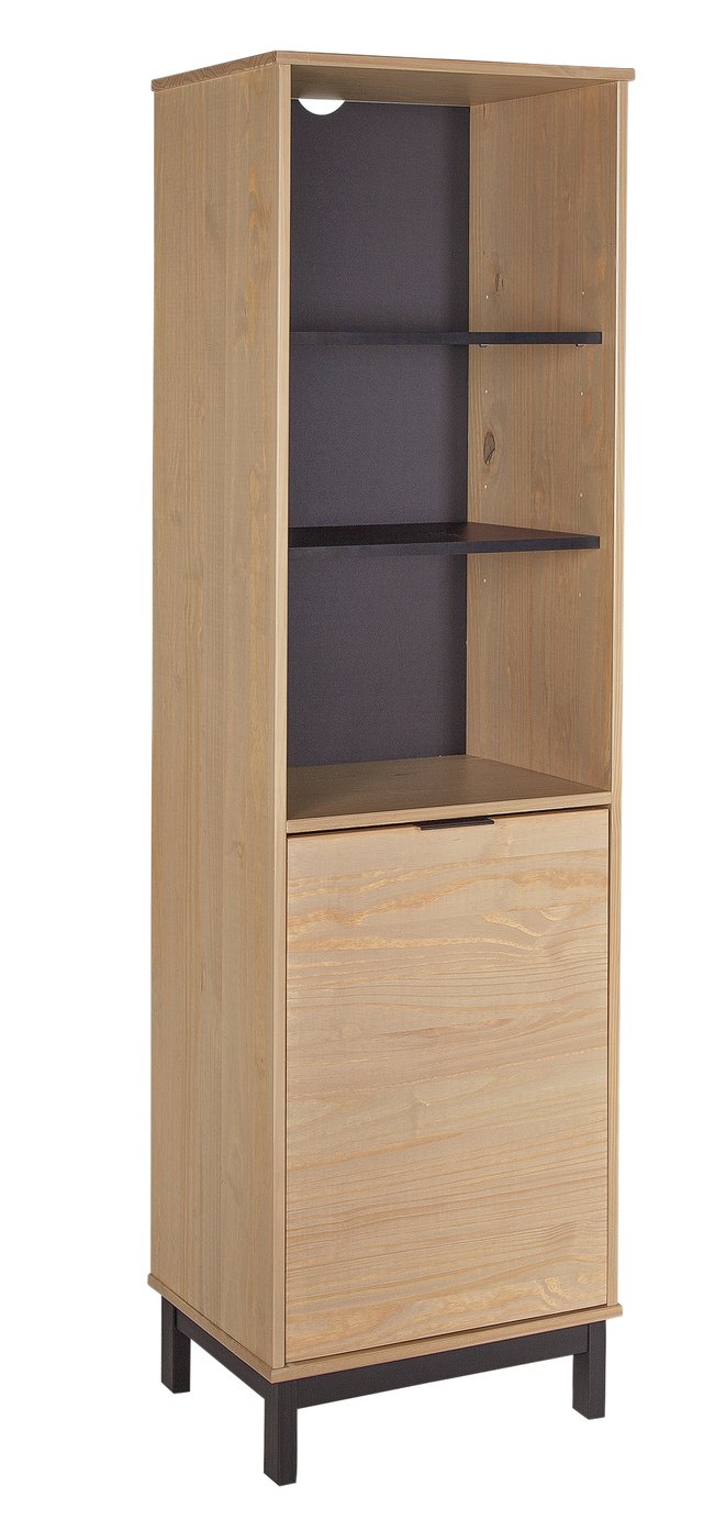 Argos Home Industrial Pine 2 Shelf 1 Drawer Bookcase-Natural