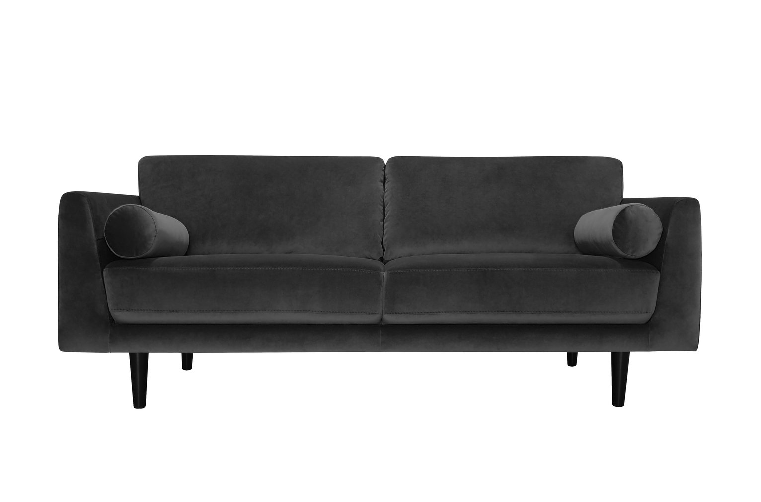 Argos Home Jackson 4 Seater Velvet Sofa - Charcoal