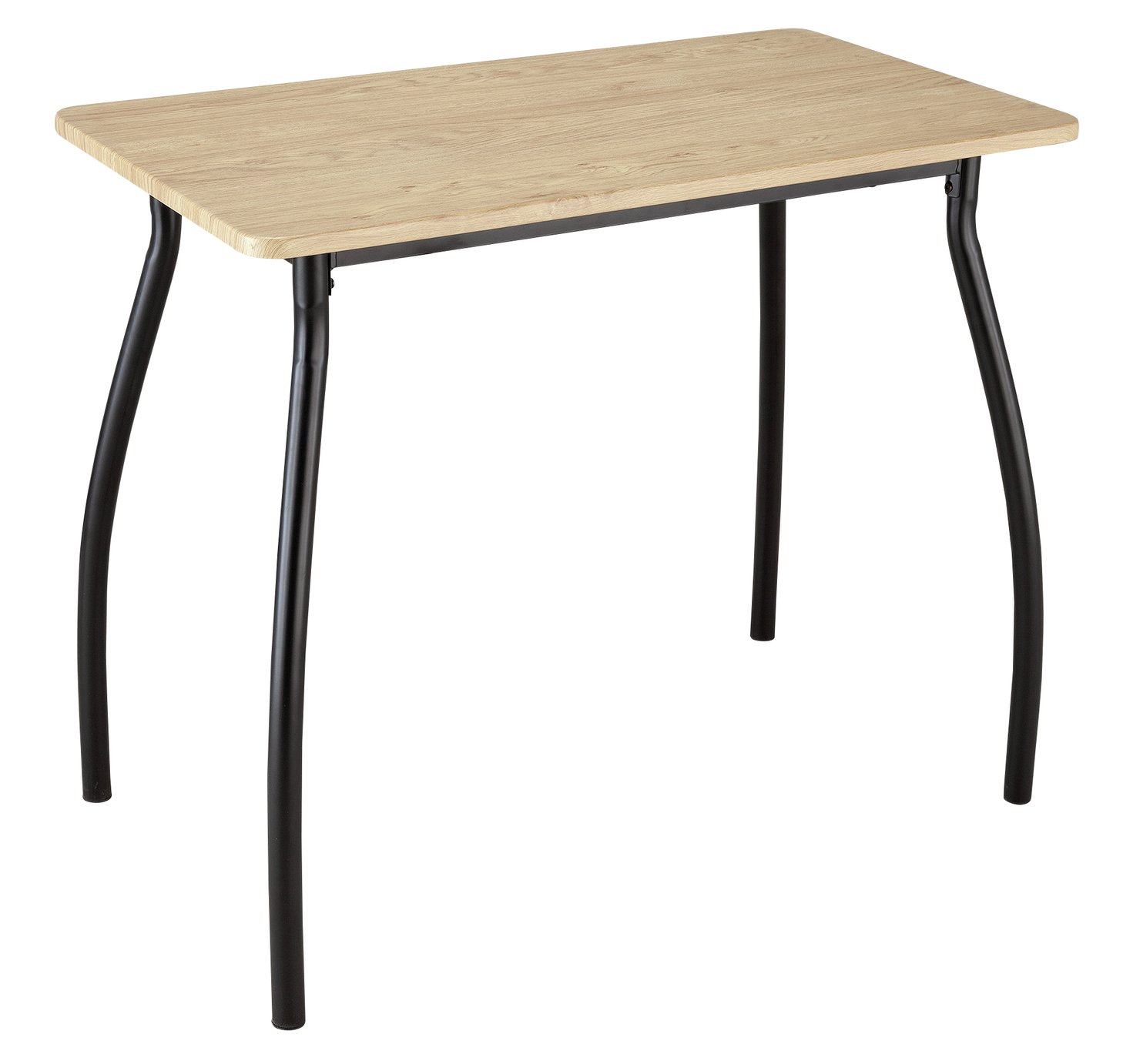 Argos Home Leon Oak Effect Dining Table & 2 Black Chairs Review