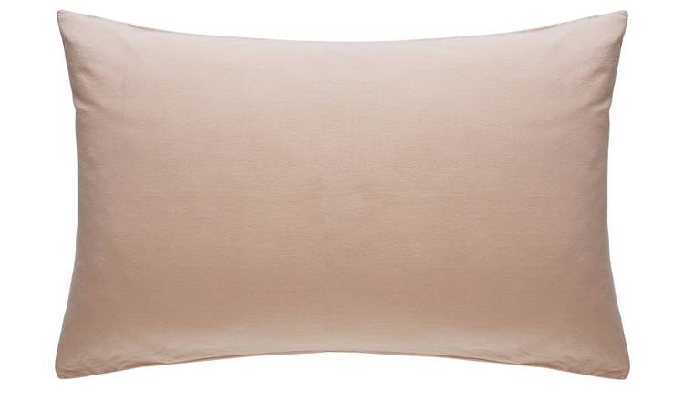 Habitat Washed Cotton Standard Pillowcase Pair - Pink