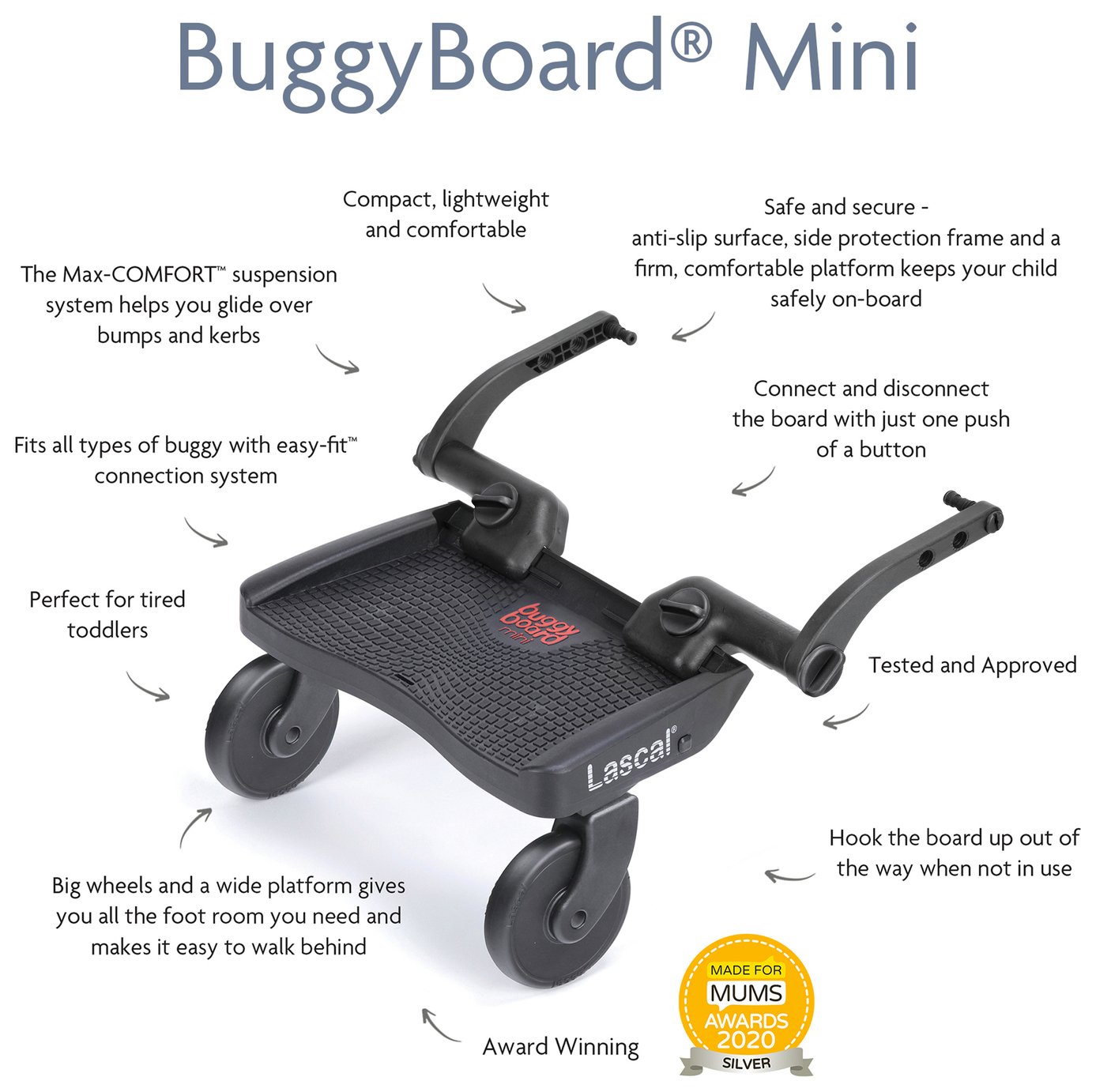 lascal buggy board connectors mothercare