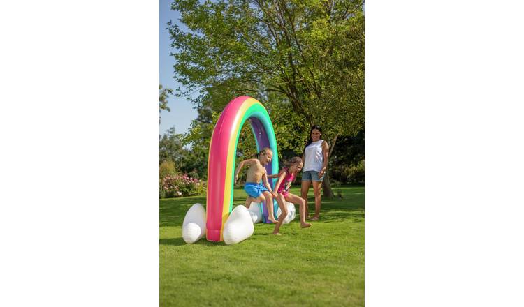 Rainbow inflatable hot sale baby walker