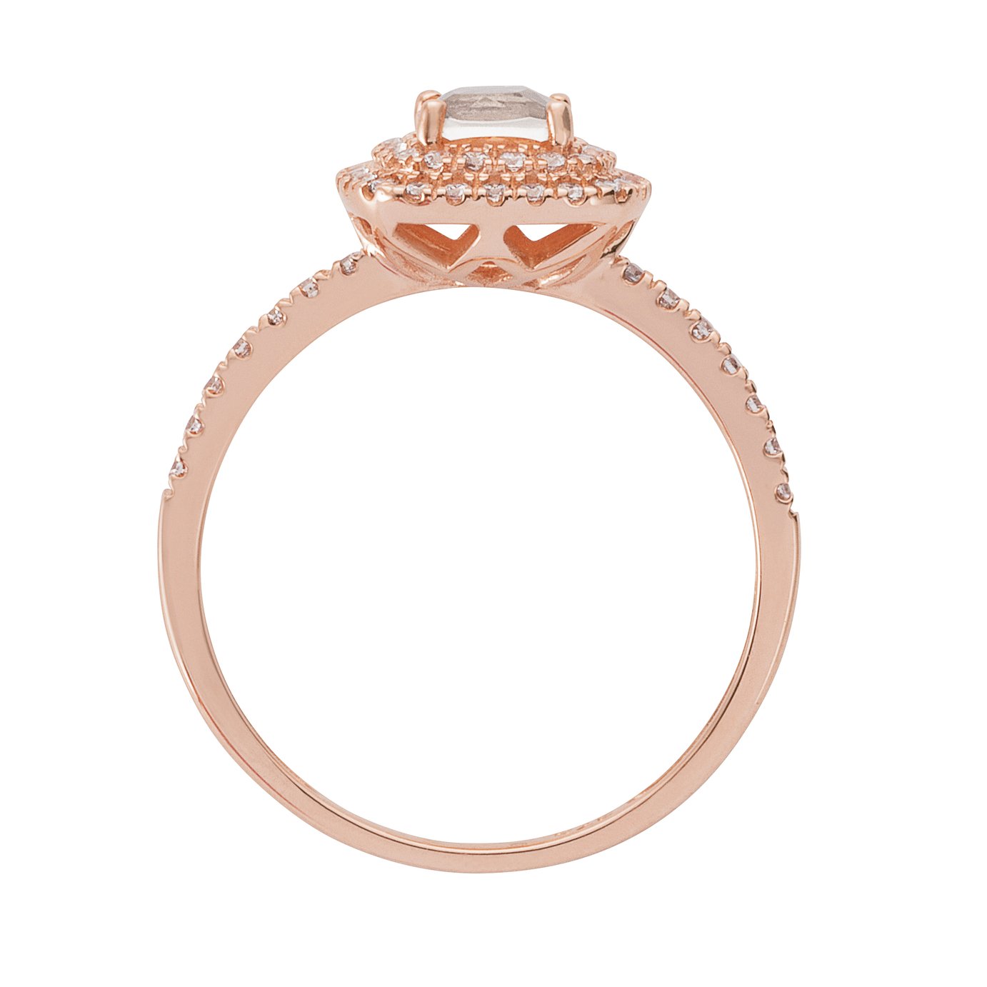 Revere 9ct Rose Gold Cubic Zirconia Double Halo Ring Review