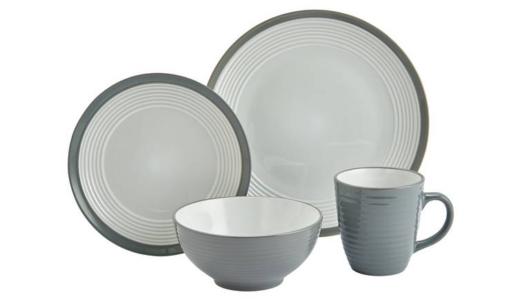 Grey and white plate 2025 set