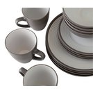 Buy Argos Home 16 Piece Ribbed Stoneware Dinner Set - Grey | Dinnerware ...