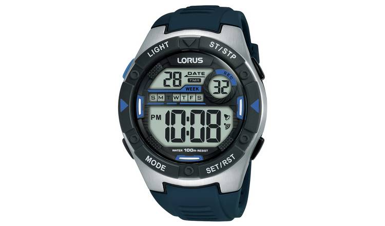 Lorus Men's Blue Silicone Strap Watch