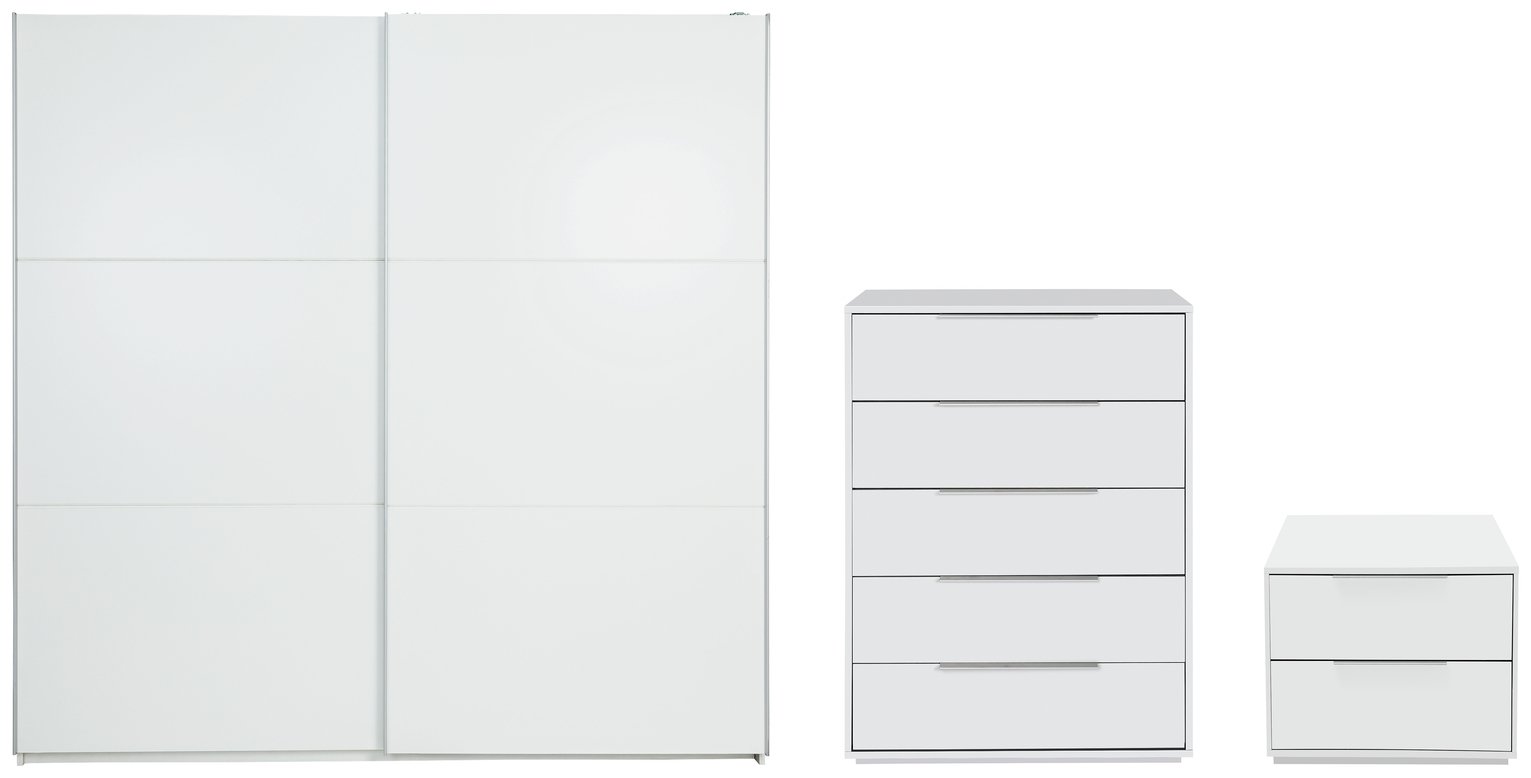 Argos Home Holsted 3 Piece XL Sliding Wardrobe Set - White