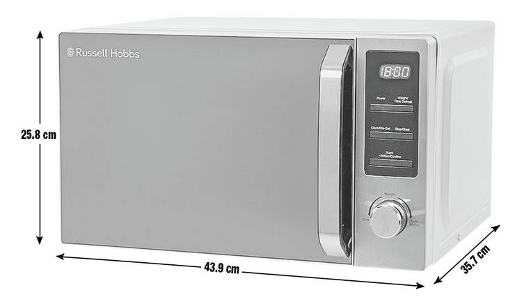 Russell Hobbs 20 L Silver Digital Microwave with Buckingham Quiet