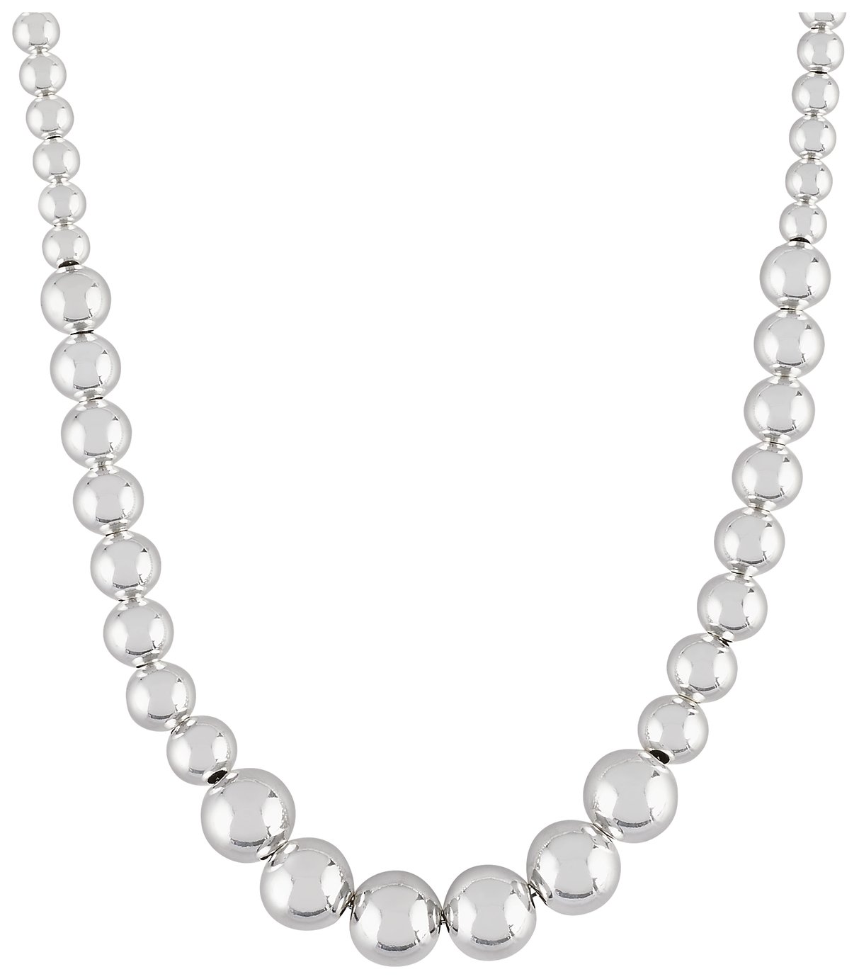 Revere Sterling Silver Graduated Polished Beads Necklace