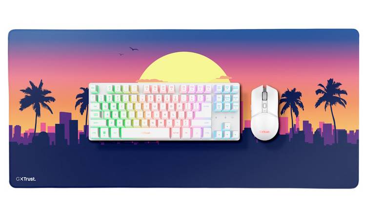 GXTrust Miami Wireless TKL Keyboard, Mouse & XXL Mousepad Gaming Bundle