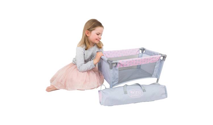 Tiny Treasures Dolls Travel Cot with Carrycase